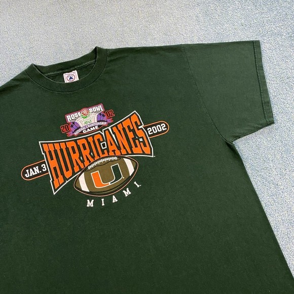VINTAGE University of Miami Hurricanes 2002 Rose Bowl Shirt XL UM Football AT&T - Picture 3 of 10
